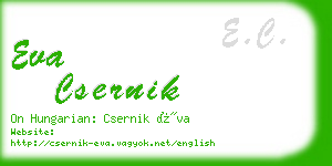 eva csernik business card